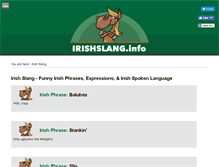 Tablet Screenshot of irishslang.info